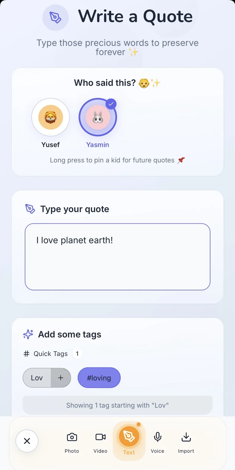 Text Notes & Milestones